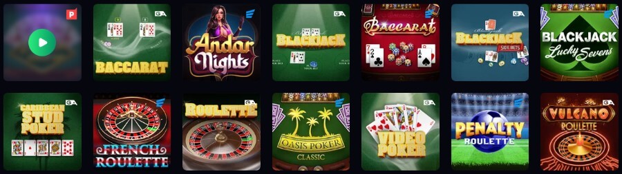 7BitCasino - Table Games