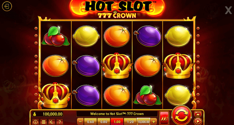 Hot Slot 777 Crown gameboard