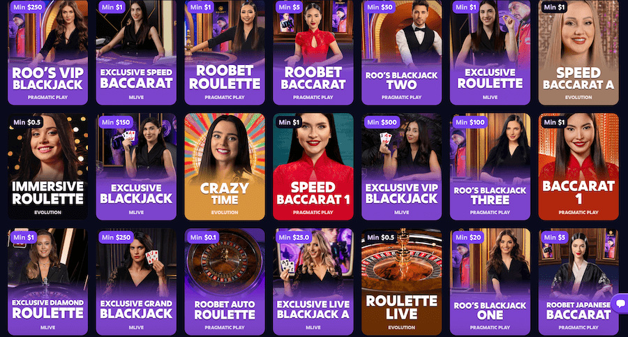 Roobet live casino