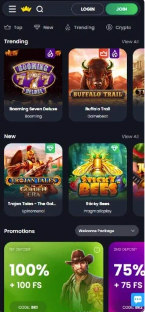 bitkingz games available on mobile