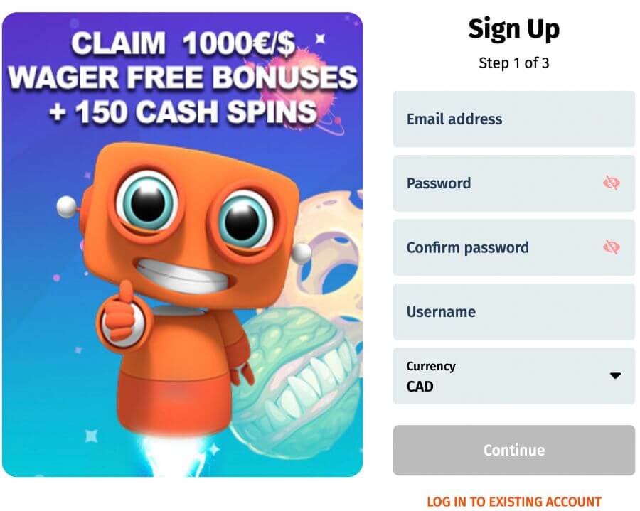 easy registration process at happy hugo - canada casino