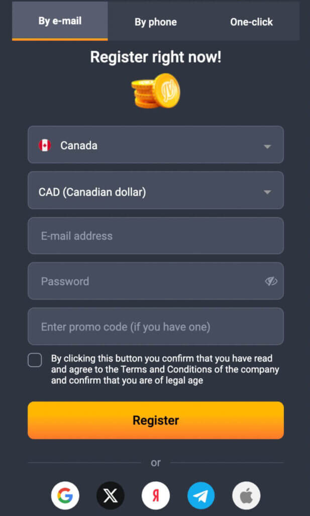 register at jvspinbet - canada casino