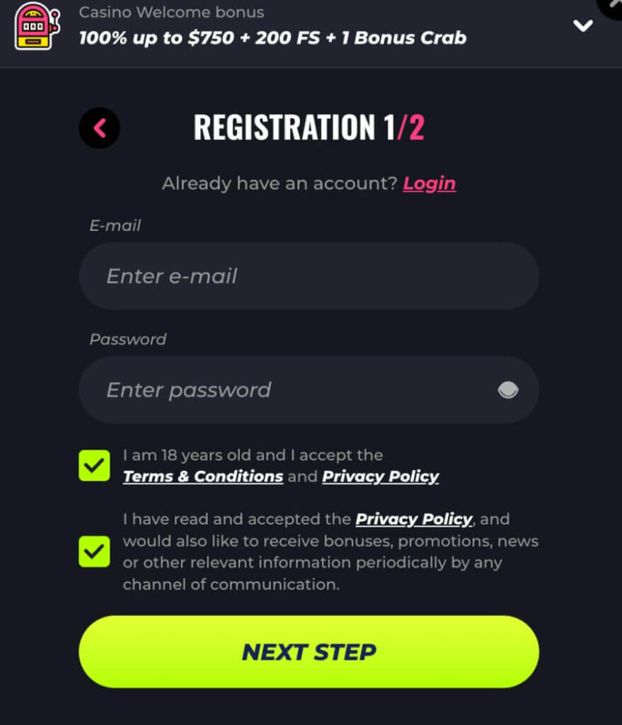 registration process at lunubet casino - canada casino