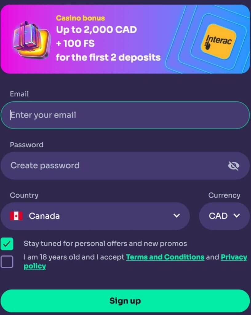 register at winspirt casino - canada casino