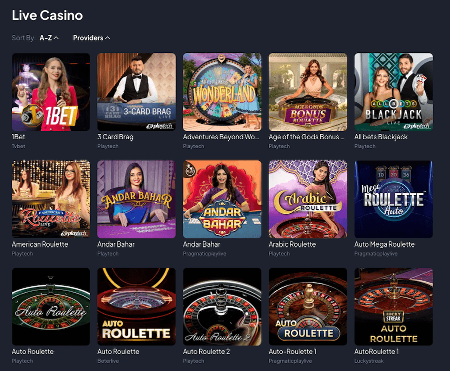 ubet.io live casino